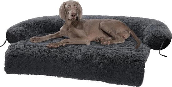 Letto per cani - Cuscino per cani - Dimensione media - Cuscino in piuma - Cuscino in gomma - Dimensione media - Protezione per mobili - Lavabile in macchina - Grigio