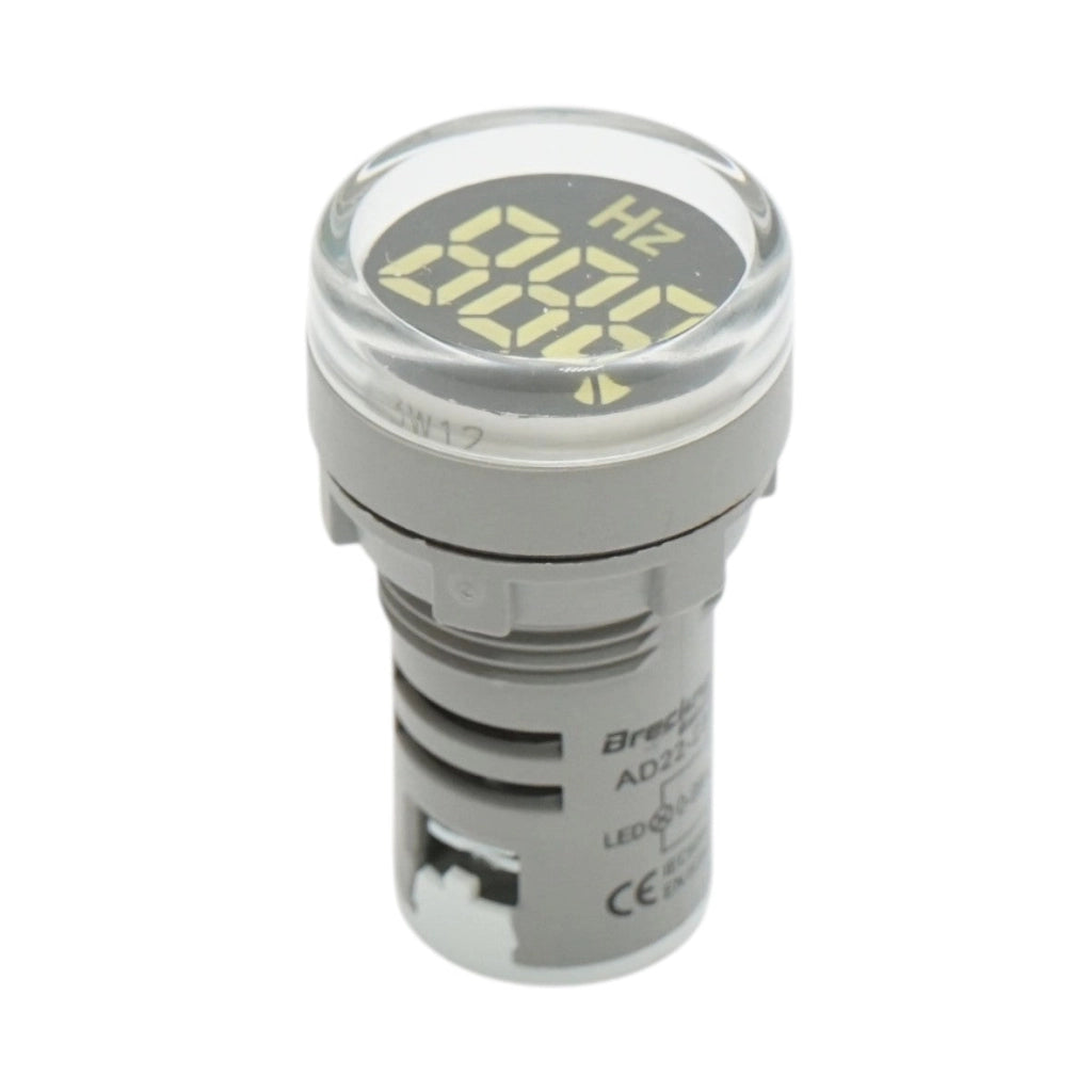 Indicatore di frequenza digitale amperometro LED bianco 0-99Hz Ø 22mm Breckner Germany