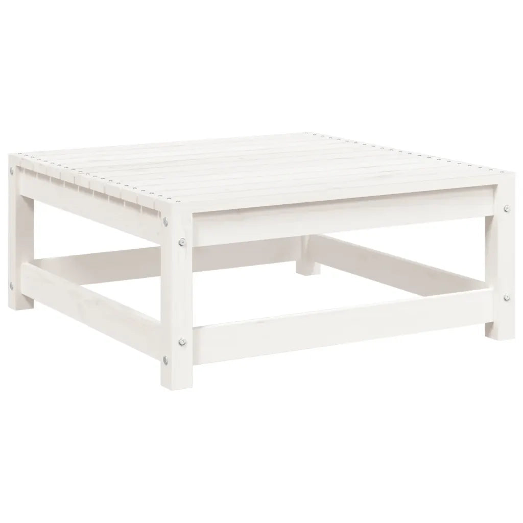 Set Divani da Giardino 9 pz Bianco in Legno Massello di Pino 3299354