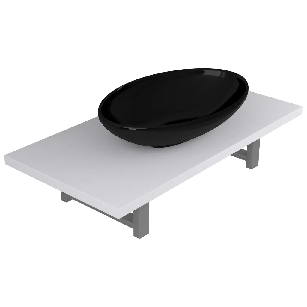 Set Mobili da Bagno 2 pz Ceramica Biancocod mxl 95347