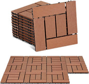 Set di piastrelle in WPC da 55 piastrelle 30x30cm in sistema click
