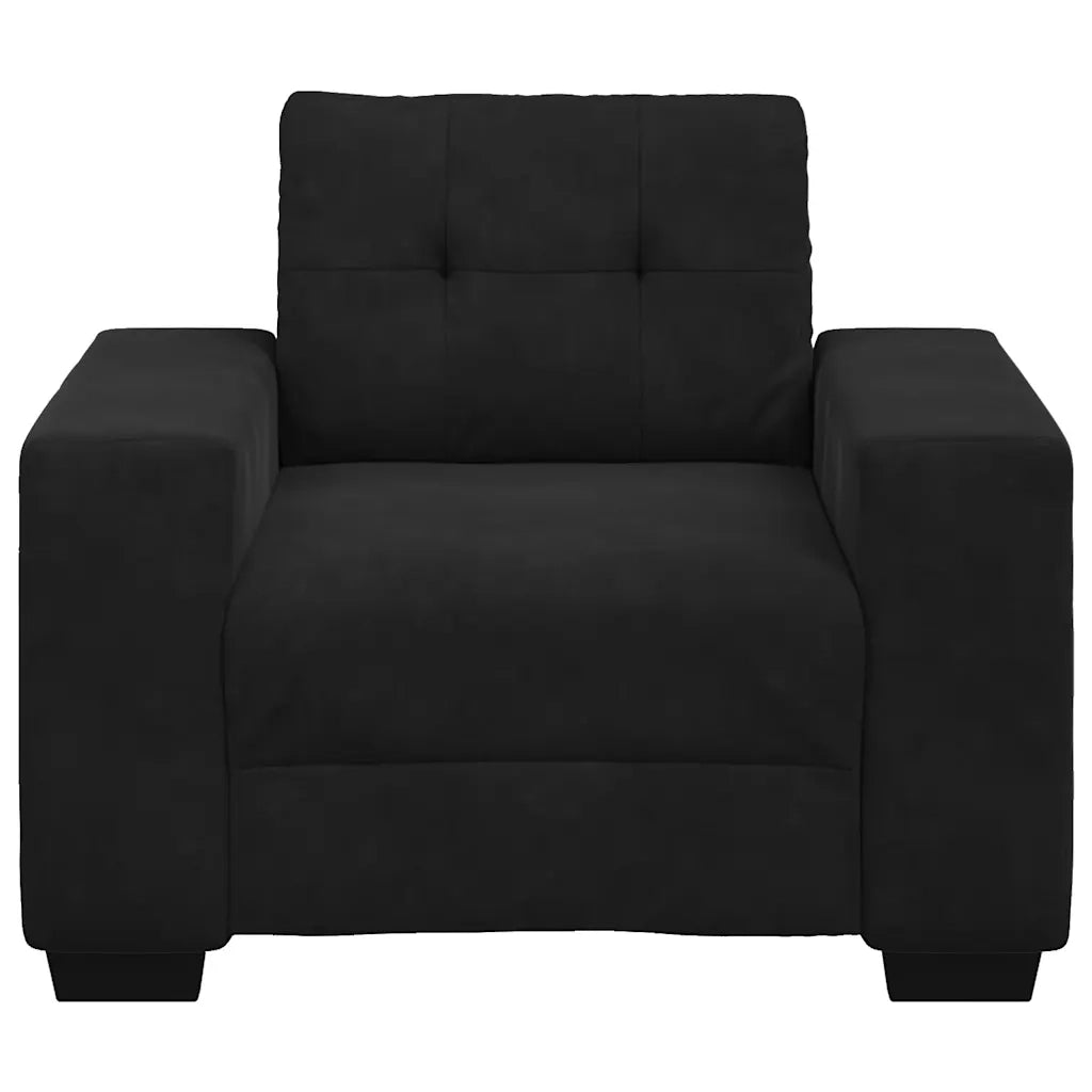 Divano Sedia Nero 60 cm Velluto