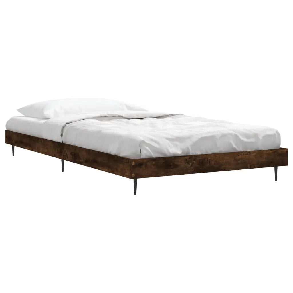 Giroletto senza Materasso-Struttura Letto Rovere Fumo 100x200 cm in Truciolato 898017