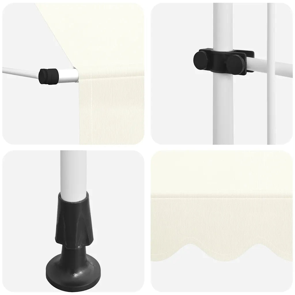 Tenda da Sole Retrattile Manuale-Tenda parasole per Patio 350 cm Crema
