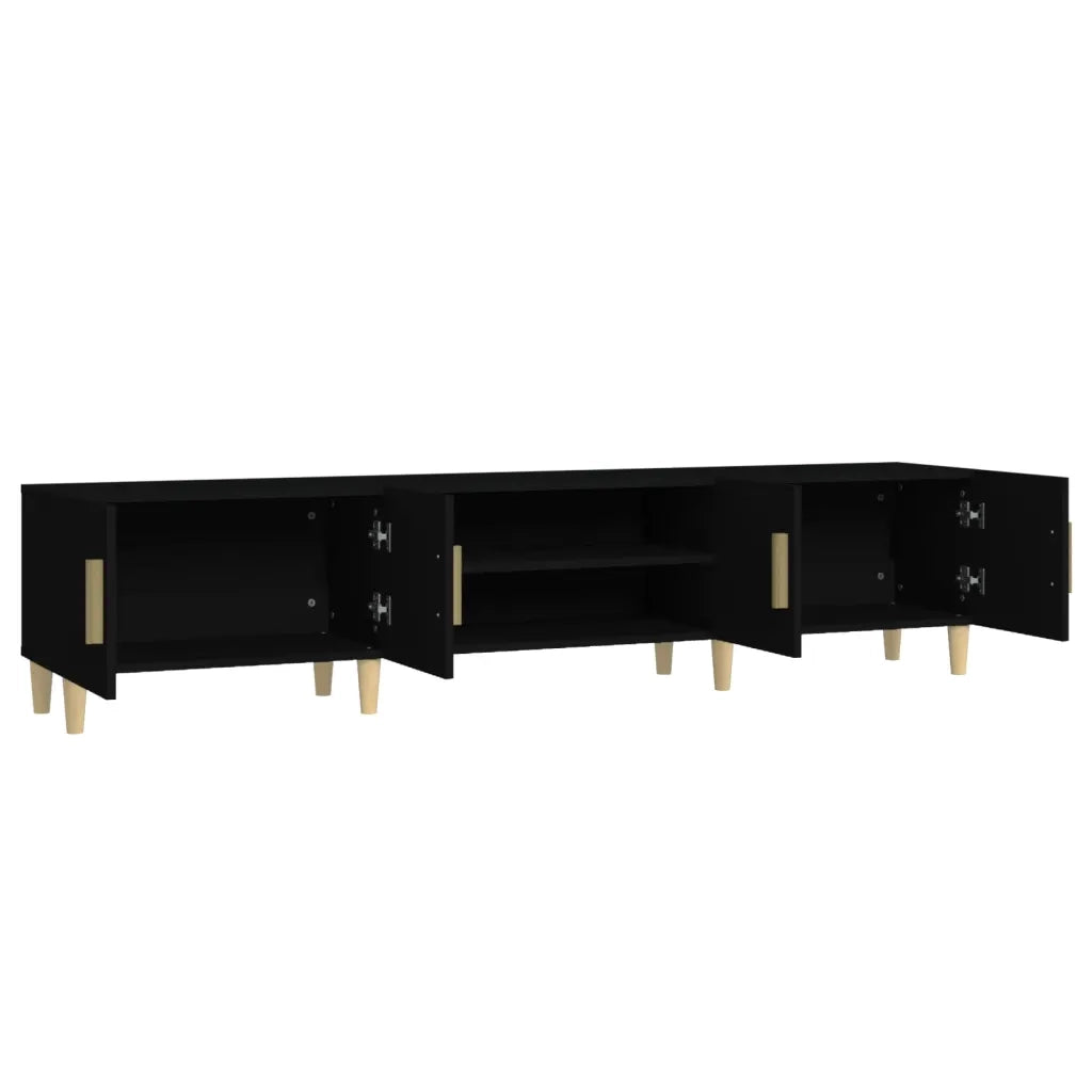 Mobile Porta TV Nero 180x31,5x40 cm in Legno Multistrato 816257