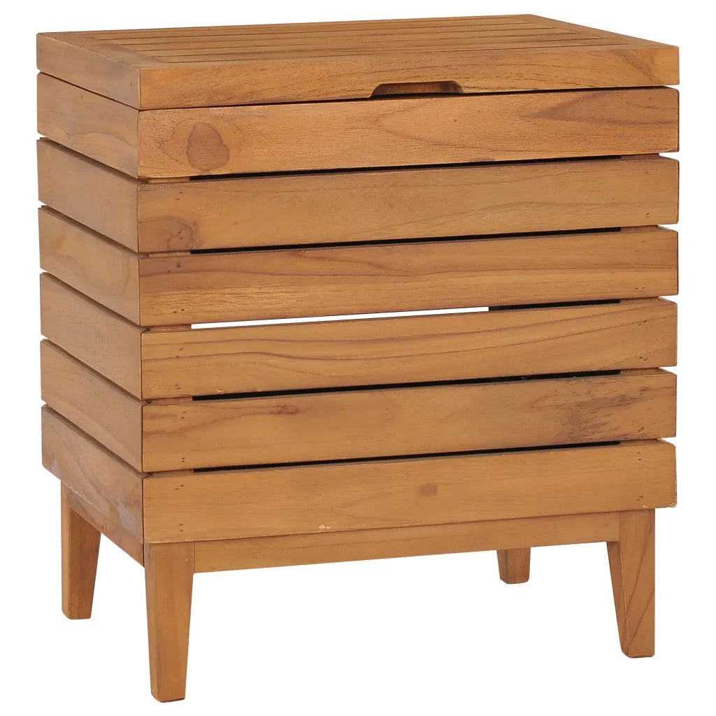Cesto Portabiancheria 40x30x45 cm in Massello di Teak cod mxl 51533
