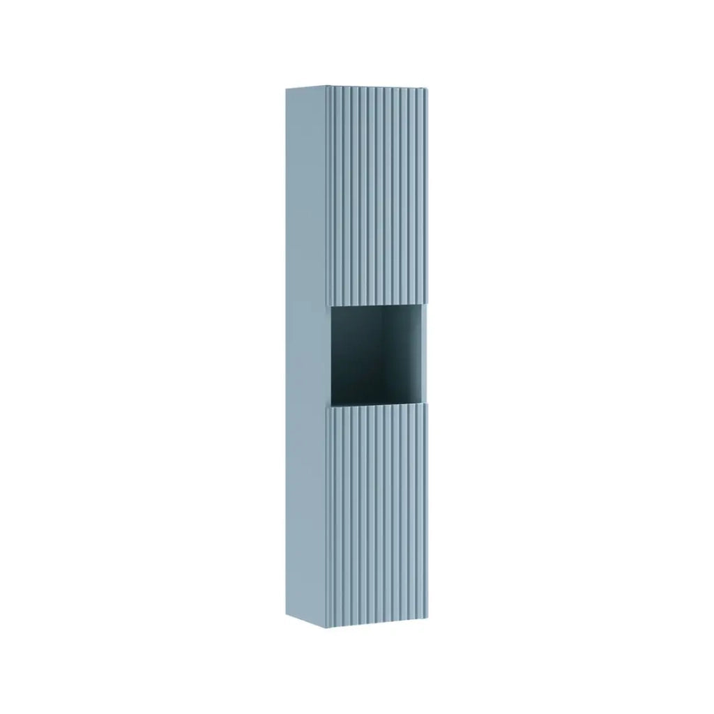 Colonna da bagno VANO 140 cm blu denim 2 porte sospese