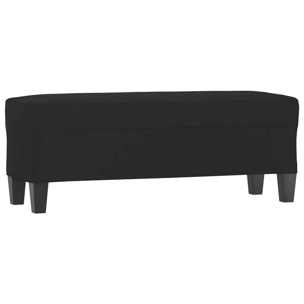 Panca-Sgabello Nera 100x35x41 cm in Microfibra