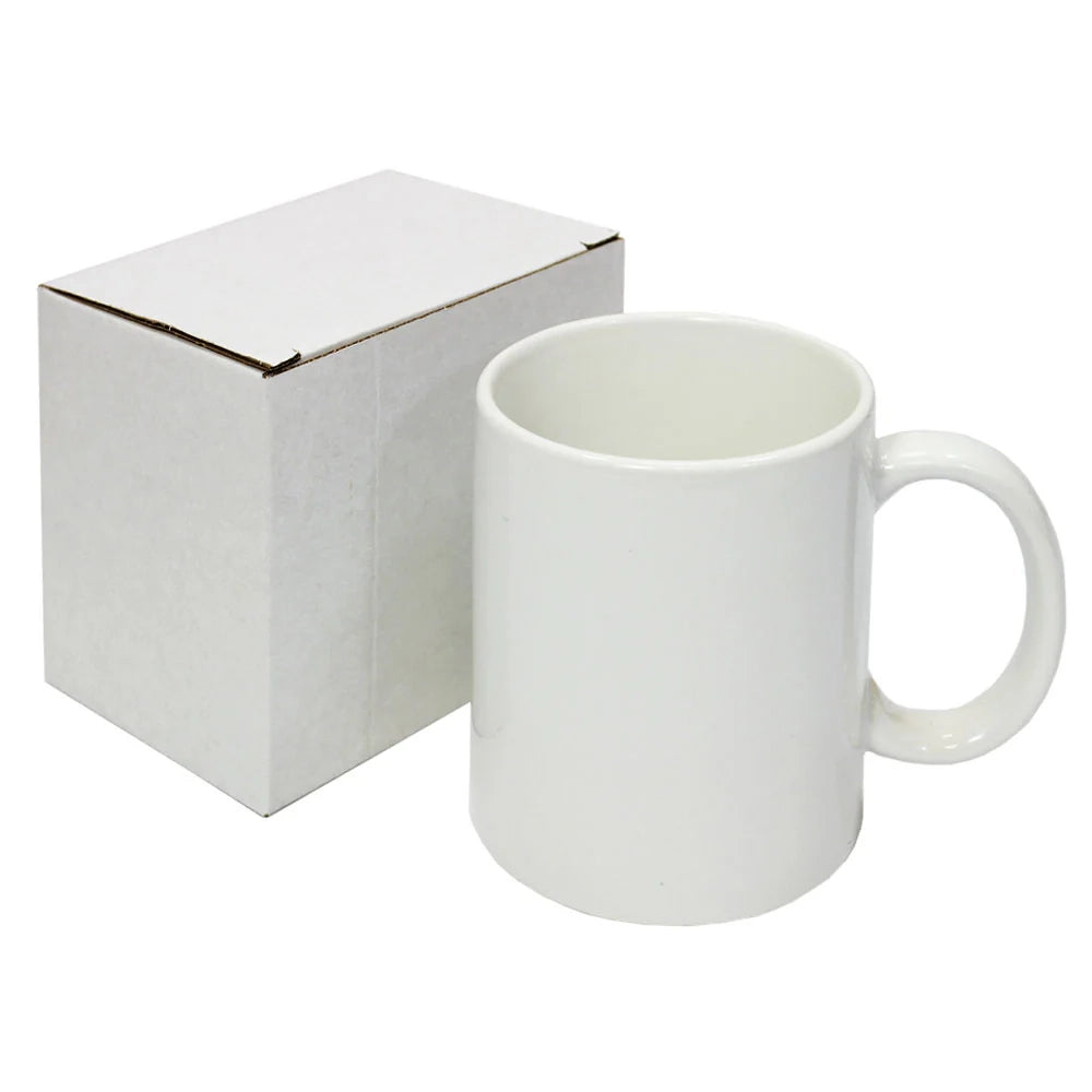 Tazze Sublimazione 300ml 36pz Bianche con Scatole Regalo e Nastro Termico