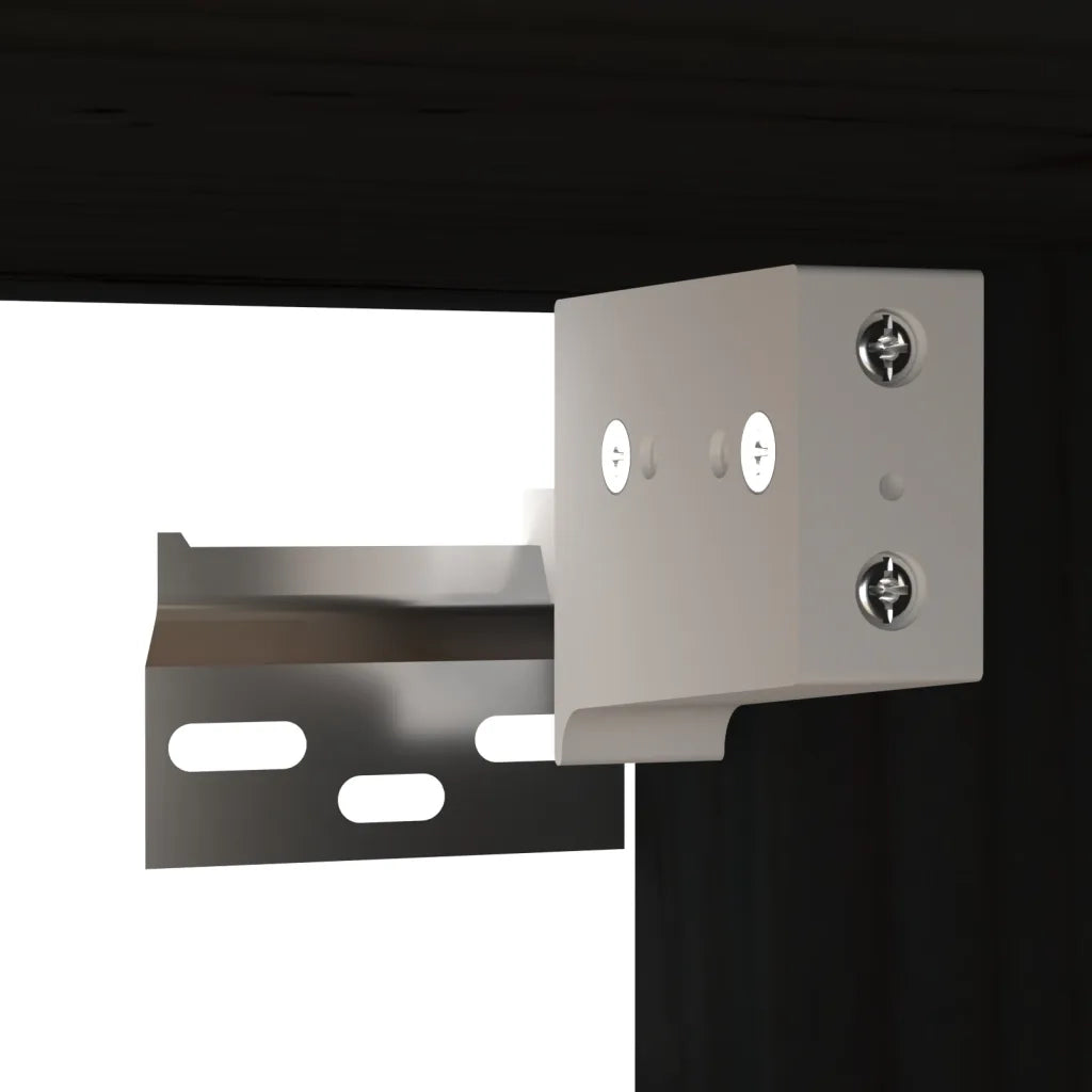 Pensile Nero 80x30x30 cm in Legno Massello di Pino CFW5386613