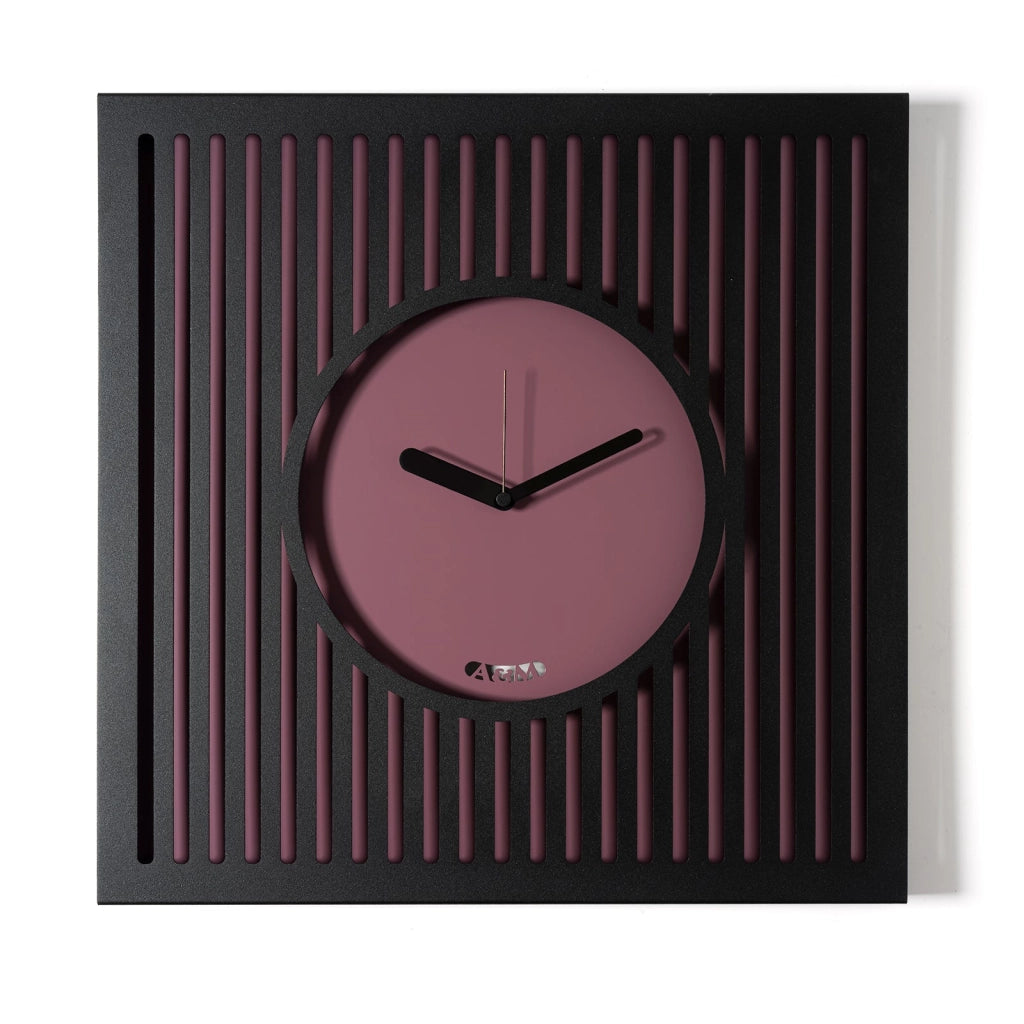 Orologio da parete elegante Tiffany grande Nero,viola ametista