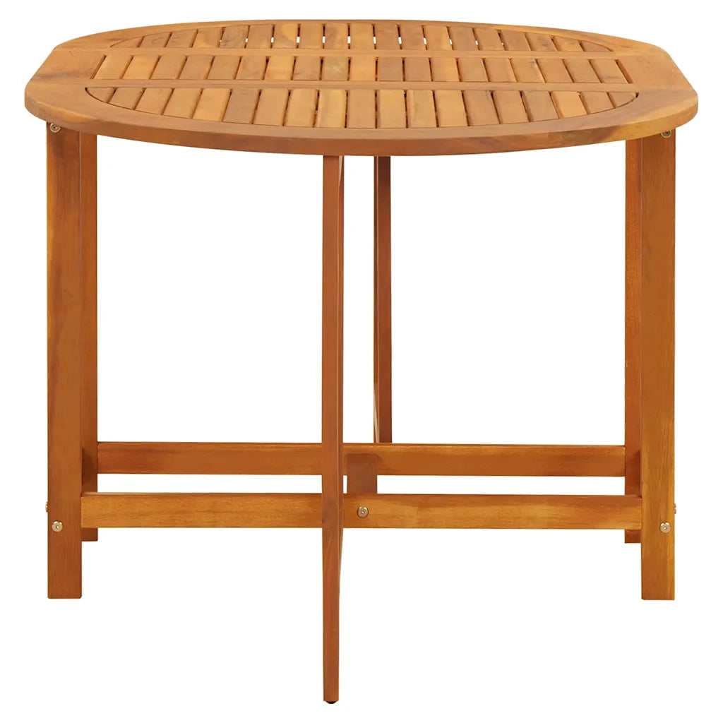 Tavolo da Giardino 130x90x72 cm in Legno Massello di Acacia cod mxl 34085