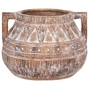 Vaso per piante marrone chiaro per esterni, vasi da fiori per interni rustici