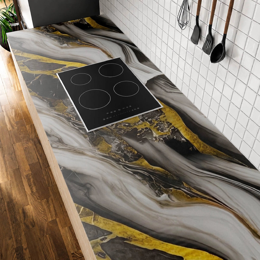 Carta Adesiva Da Rivestivmento 60x300 cm Pellicola Autoadesiva Impermeabile per Mobili, Pareti, Cucina, Tavoli e Top Cucina – Rivestimento Rimovibile per Superfici Lisce e DIY Disegno13