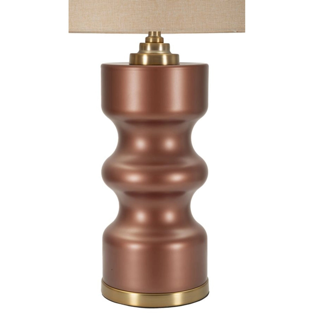 Lampada da Tavolo VKH726, Marrone, Vetro, 69,5x40,5x40,5 cm