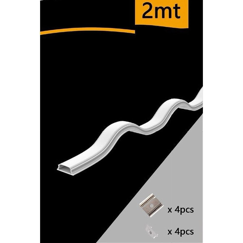Trade Shop - 10pz Profilo In Alluminio Flessibile A Plafone Sezionabile 2mt Striscia Led Al19 -