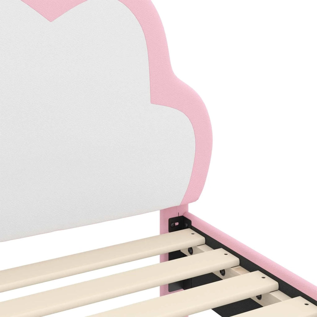 Struttura letto bambini con testata Rosa 80 x 160 cm PU 42011173