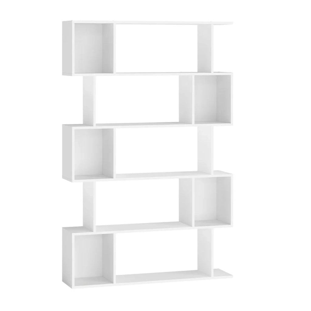 Libreria a 5 ripiani 24 x 90 x 159 cm mobile contenitore con scomparti aperti per soggiorno camera da letto ufficio marrone rustico 12_0004272
