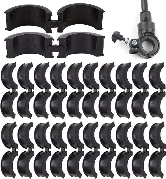 Set di doppi per manubrio da 20 pezzi per bicicletta - Afdichting antislip in gomma - Adattatore per manubrio - Shim - Accessori di spaziatura per bicicletta