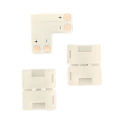 3 Pezzi Connettore 8mm Angolare 90° 2 PIN, Per Curvare 2 Striscie Led Smd con Passo da 8mm Senza Saldare