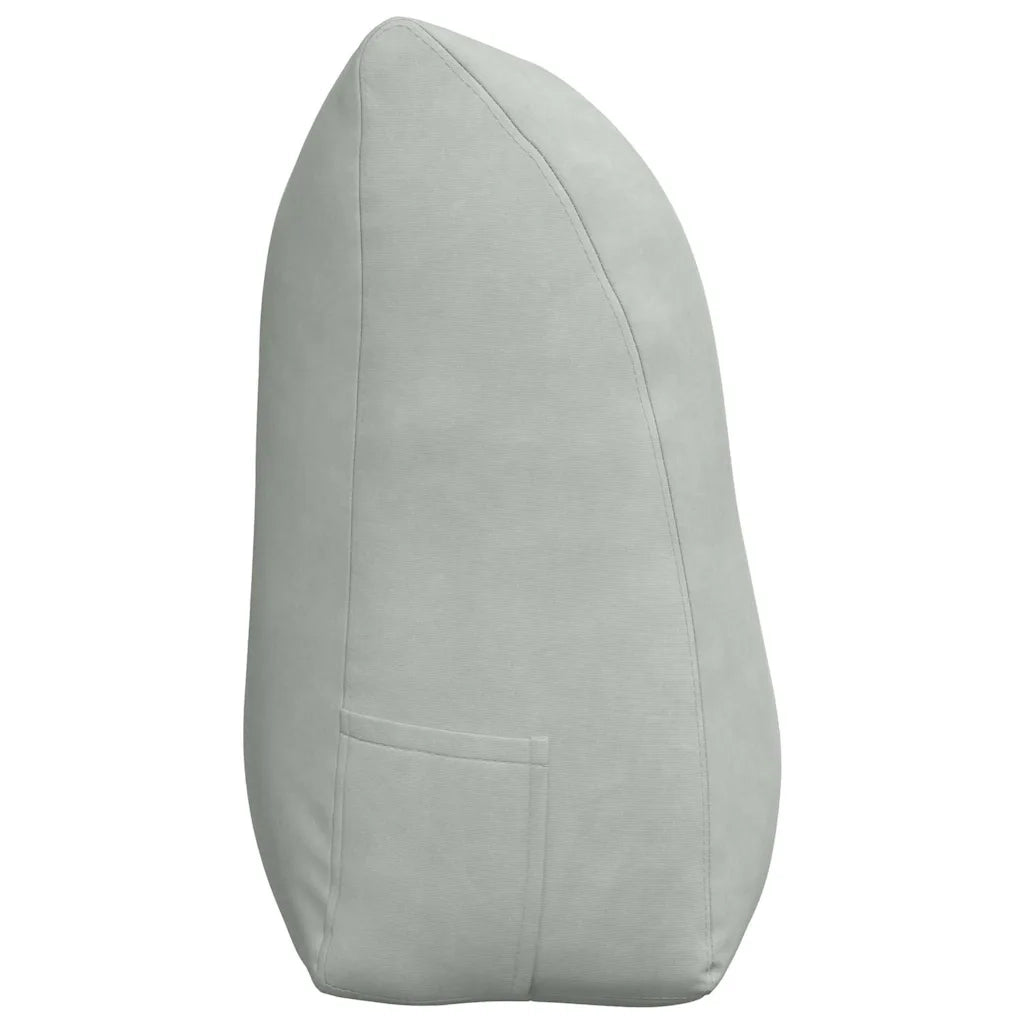 Cuscino per Schiena Grigio chiaro 100 x 24 x 50 cm Velluto