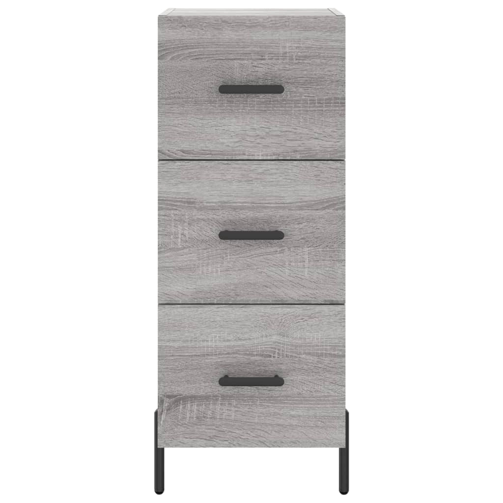 Buffet credenza cassettiera armadio mobile contenitore organizer cucina soggiorno salotto rovere Sonoma alto 34,5 x 34 x 180 cm legno ingegnerizzato grigio 02_0035260