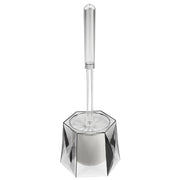 Portascopino grigio in plastica trasparente da appoggio Diamante