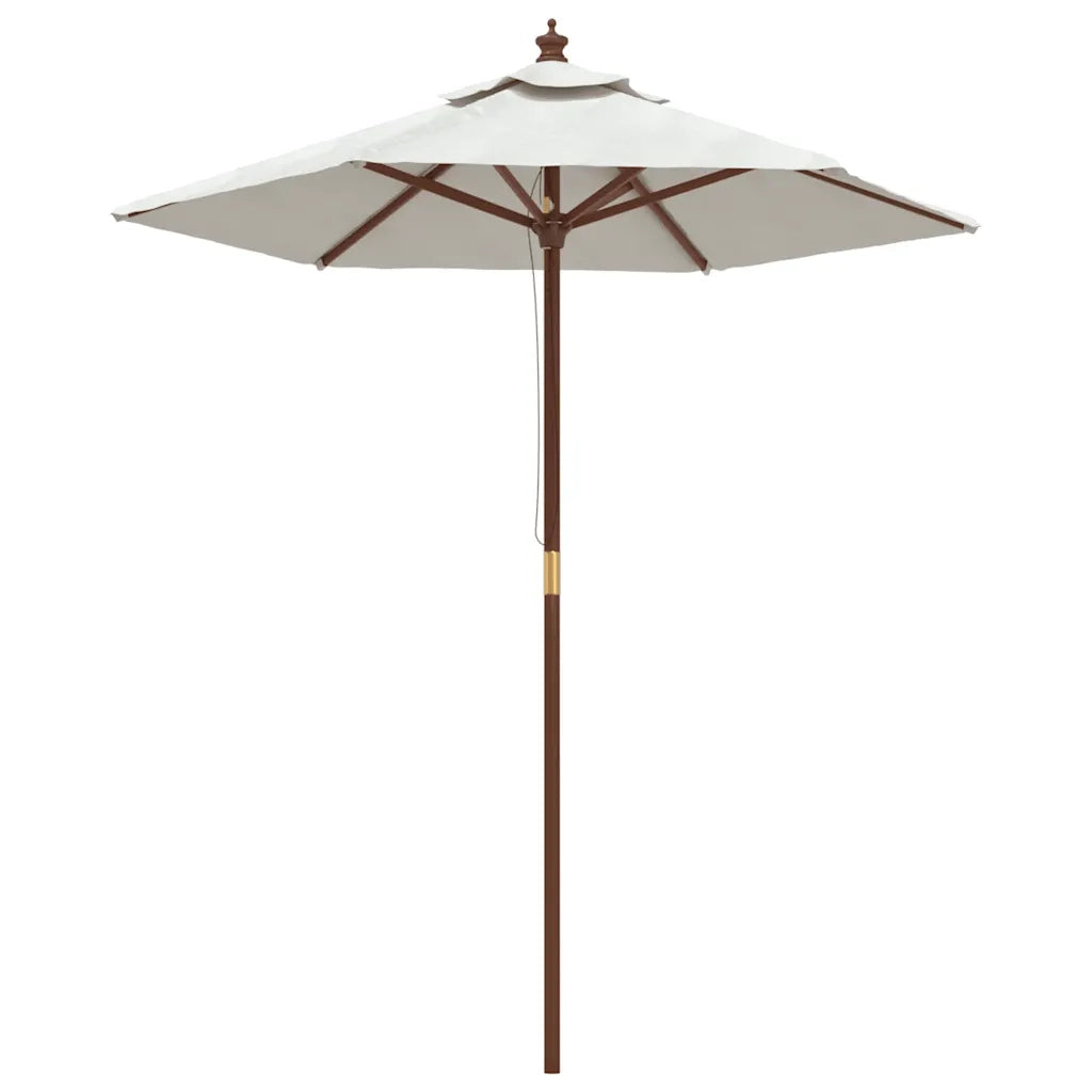 Ombrellone da Giardino con Palo in Legno Sabbia 196x231 cm 363159