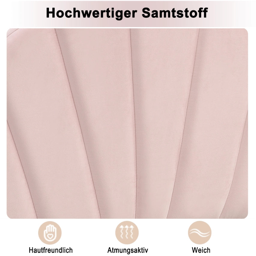 Letto imbottito in velluto rosa 90x200 cm con testiera regolabile