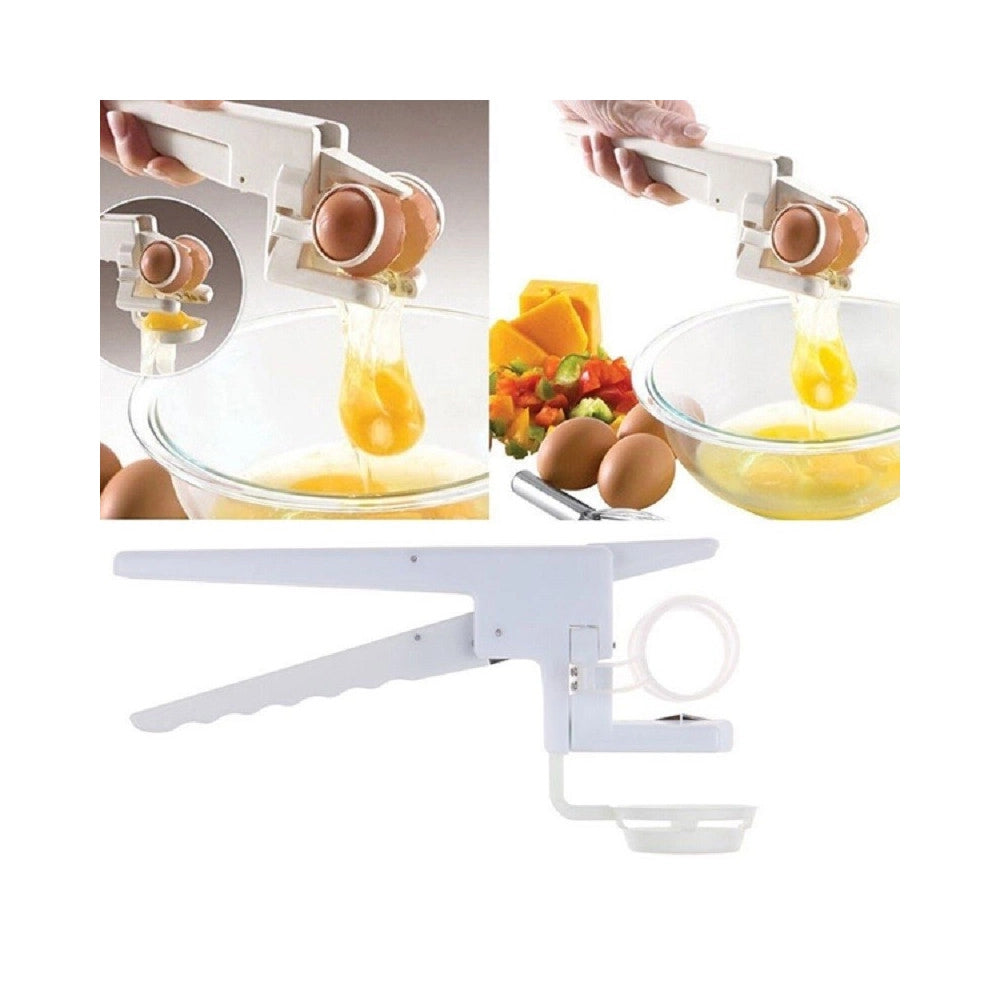 Trade Shop - Egg Ez Cracker Rompi Guscio Uovo Separa Uova Chiara Bianco Rosso Tuorlo Albume -