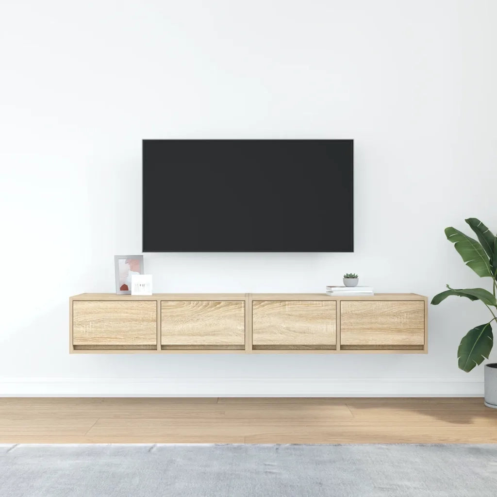 Mobili TV 2 pz Rovere Sonoma 80x31x25,5 cm in Legno Multistrato