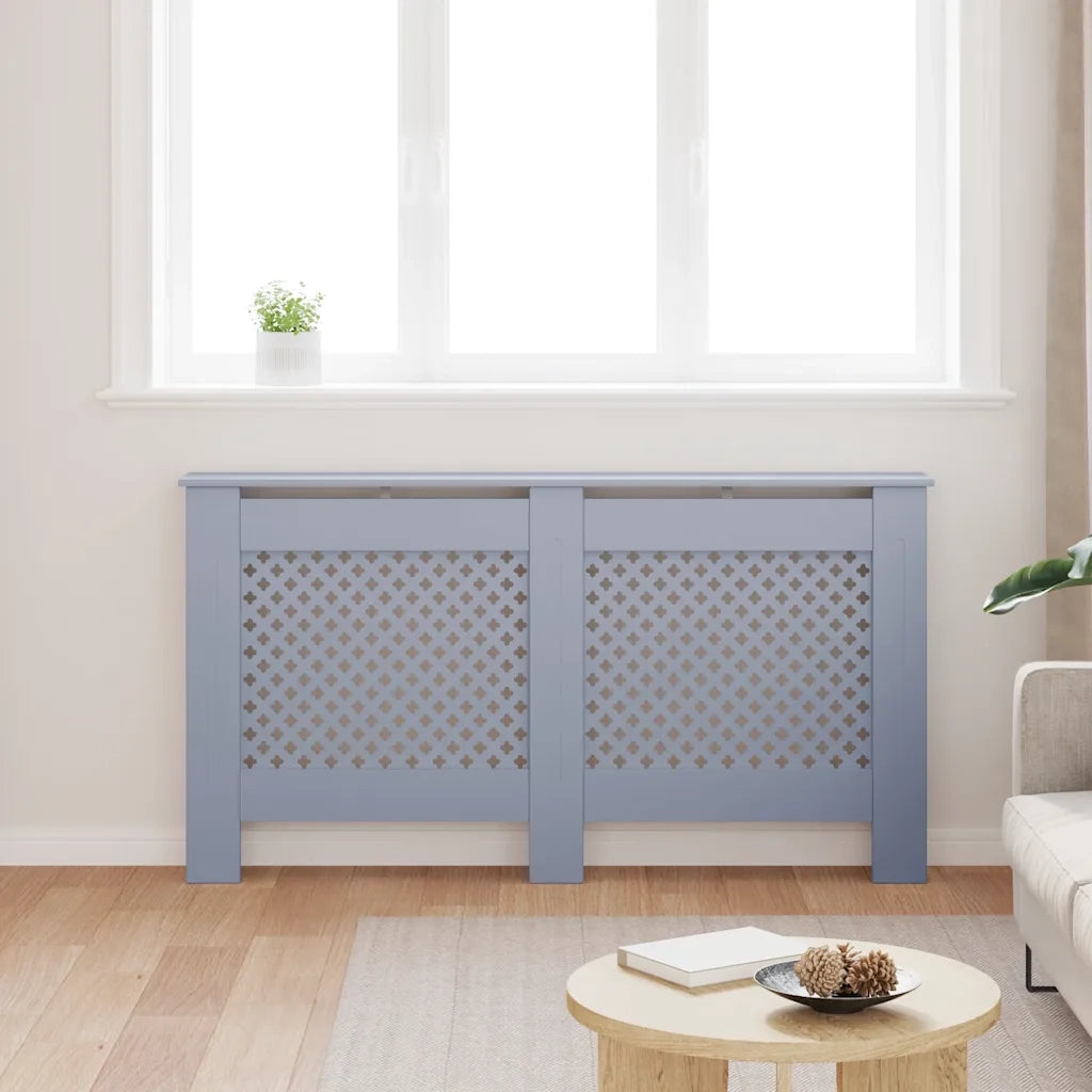 Copertura per Radiatore Antracite 152x19x81 cm in MDF CFW2701419