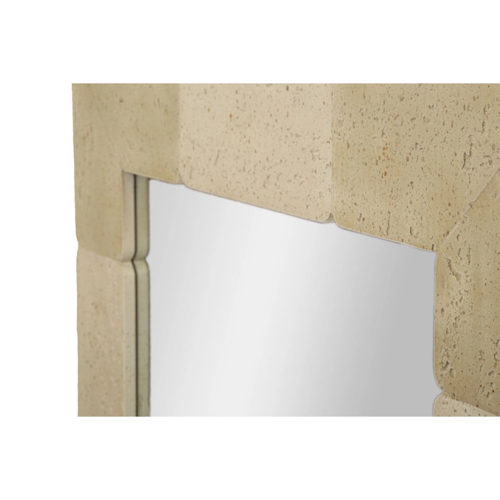 Specchio da parete rettangolare in poliresina effetto pietra 70x160 cm