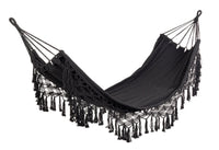 Amaca da Giardino 200x100 cm in Poli-Cotone Eldoris Nero