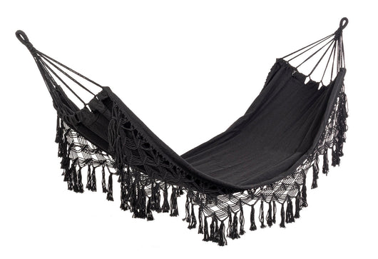 Amaca da Giardino 200x100 cm in Poli-Cotone Eldoris Nero