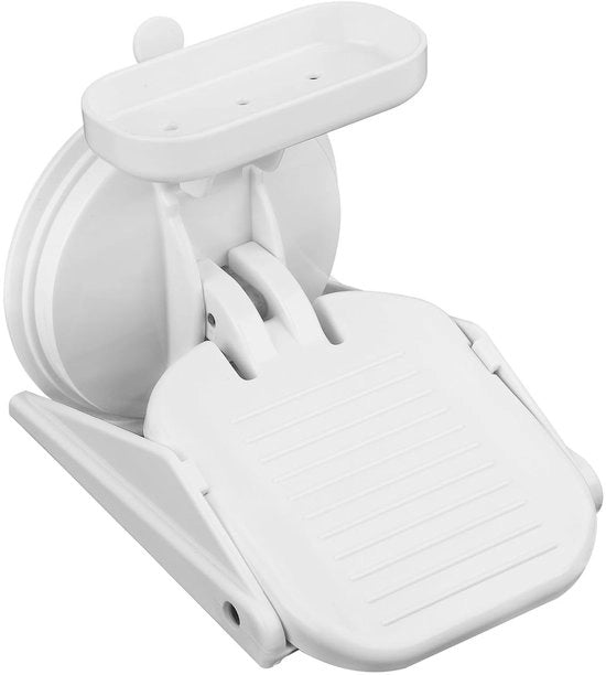 Sedia per il bagno con presa per piedi - Antiscivolo - Sedia per il bagno pieghevole - Sedia per il bagno in acciaio inossidabile - Dimensioni: 18x11,5x4cm