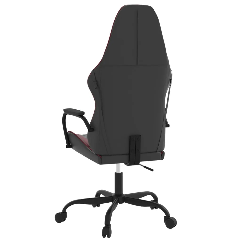 Sedia Gaming | Sedia da e-sports Nero e Rosso Vino in Similpelle