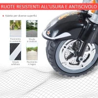 Mini Moto Elettrica per Bambini da 37-72 Mesi 3 Ruote Batteria 6V PP Ferro, Velocità 2.5KM/h, 92×53×67cm