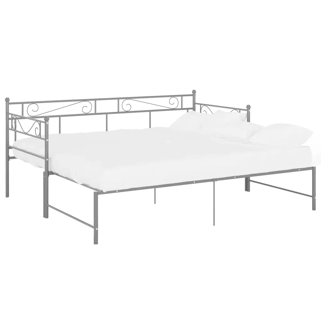 Telaio Divano Letto Estraibile Grigio in Metallo 90x200 cm 324772