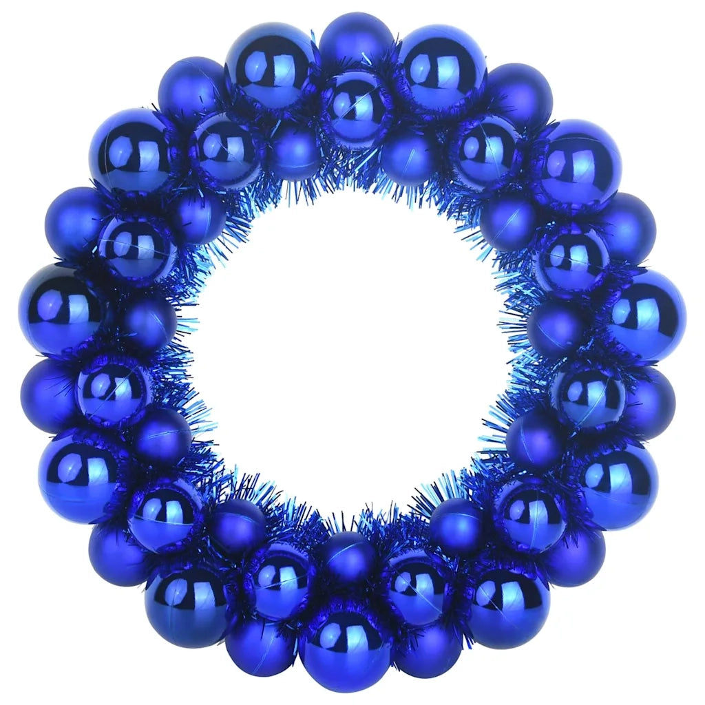 Corone di Palline di Natale 2 pz Blu 33 x 33 x 7 cm CFW7784042