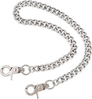 Catena per Portafoglio in Acciaio Inossidabile da 50 cm con Anello di Cinturone per Uomini con Portafoglio e Chiave