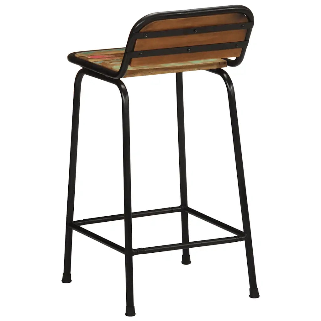 Sgabelli da Bar 4 pz 46x35,5x80 cm Legno Massello di Recupero 4013533