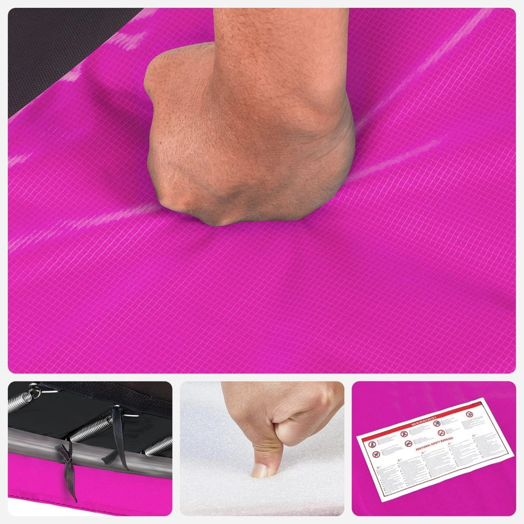 Copertura di sicurezza di ricambio per trampolino diametro 244 cm resistente ai raggi UV antistrappo misura standard rosa 12_0001963