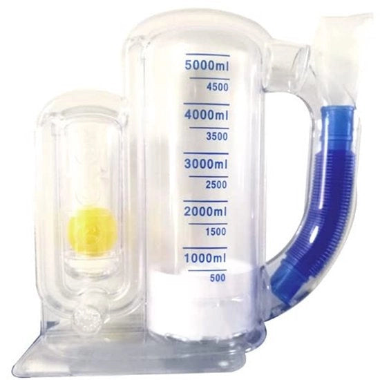 Trainer di Spirometria - Capacità Vitale 5000ml - Adatto per l'uso domestico - Ideale per il recupero e la formazione
