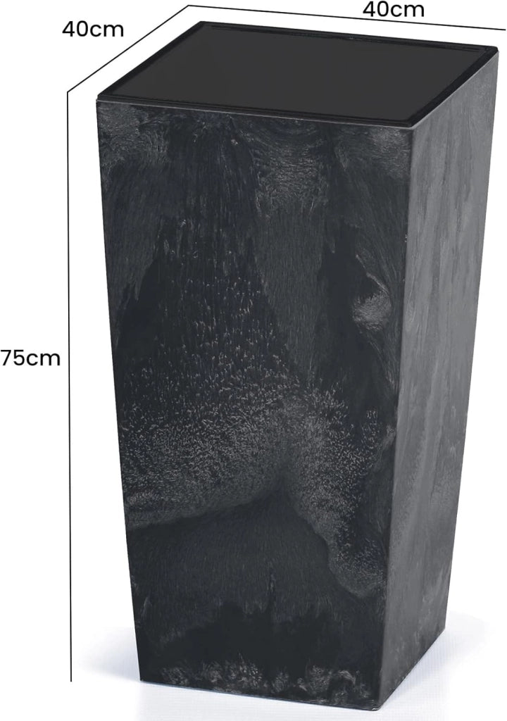 Deuba Fioriera effetto cemento antracite 91L vaso per piante 75 x 40 x 40 cm vasi ingresso giardino interni esterni