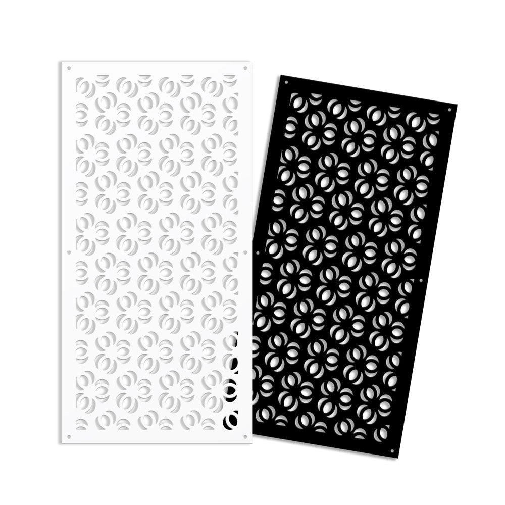 ELLISSE - Pannello in PVC traforato - Parasole Misura: 47x94 cm, Colore: nero