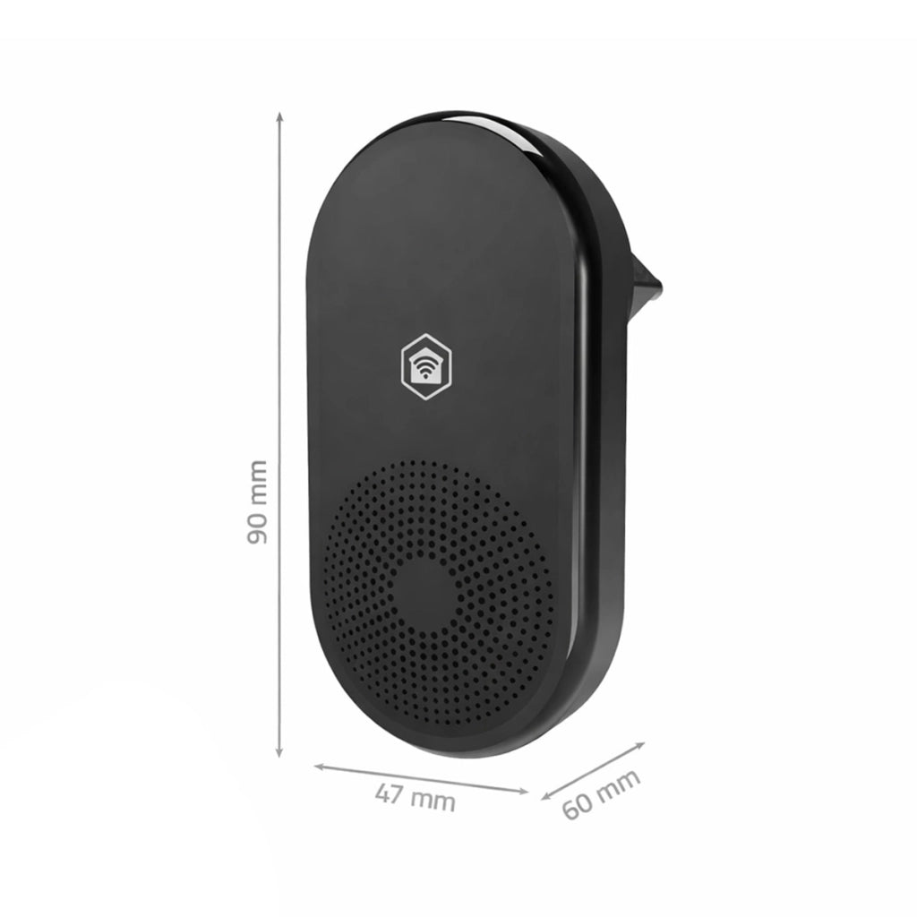 Campanello Senza Fili RF 433 MHz SmartLife 55 Melodie Volume Regolabile Nero Nedis