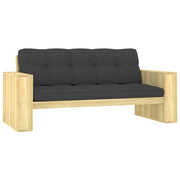 Panca da giardino mobili da esterno per patio mobili da terrazza con cuscini antracite 179 x 76 x 76 cm pino impregnato 02_0011627