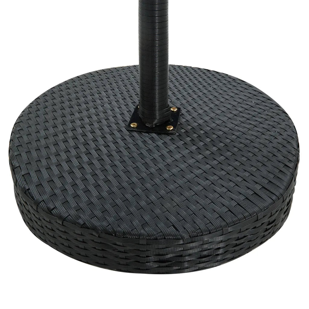 Set Bar da Giardino 3 pz con Cuscini Polyrattan Nero cod mxl 36025