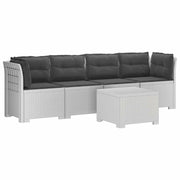 Divano da Giardino a 4 Posti con Cuscini in Stile Rattan PP 3443879